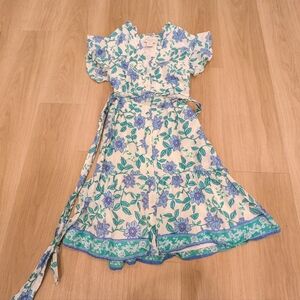 Calypso St Barth Floral Button Up Mini Dress Size 12